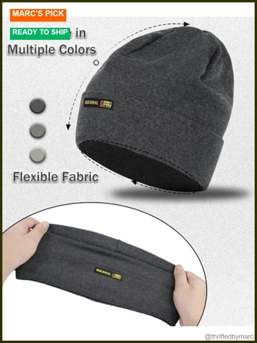 Double Layered 7oz Cotton FR Beanie - Flame Resistant Arc Rated Welding Hat